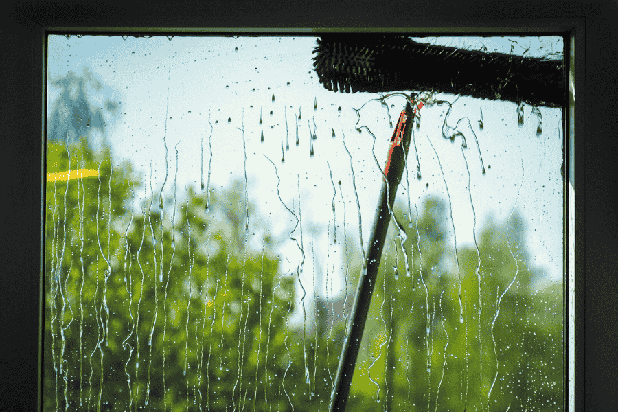 Window Cleaning droplets