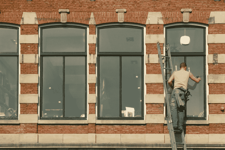 old style window cleaning